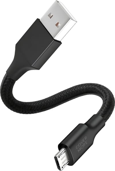 Micro usb kabel - Oplader - Geschikt voor oude ingang Samsung huawei xiaomi oppo honor sony htc jbl bose telefoon speaker koptelefoon oplaadkabel - Kort - Stevig - 30cm - Zwart