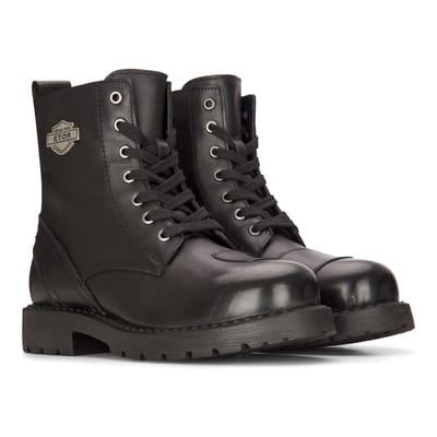 Leren militaire laarzen voor heren Zwart Combat Biker Motorcycle Punk Western Boot