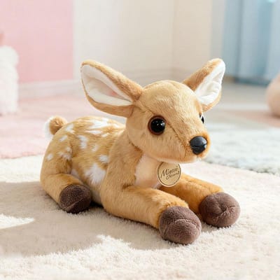 25cm Kawaii Giraf Pluche Speelgoed - Gevulde Zachte Giraf Pop Voor Kinderen Mooi Hert Kamer Decoratie Verjaardagscadeau 25cm beige