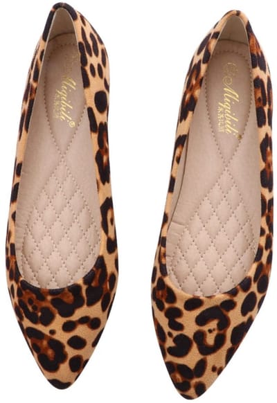 Dailygoody - Schoenen met luipaardpatroon - Avondschoenen voor dames - Elegante hakken - Bruin - Vrijetijdsschoenen - Ideaal voor werk en feesten