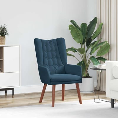 vidaXL - Fauteuil - Blauw - 63 - x - 67 - x - 94 - cm - Fluweel