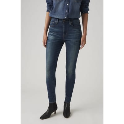 Levi's 721 High Rise Skinny Miles Apart Maat: W27L28 | Skinny Jeans Outlet | Dames | Blauw