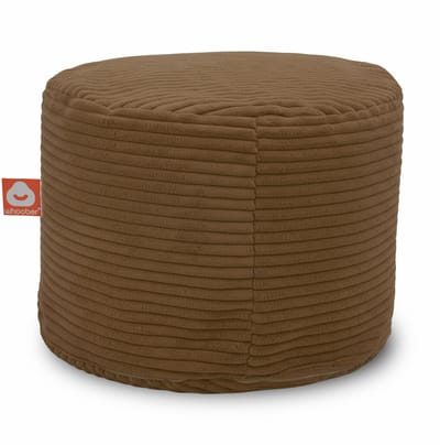 Whoober Rhodos – Poef Zitzak – Donkerbruin dik ribfluweel – Comfortabel & Duurzaam
