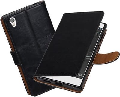 BestCases.nl Sony Xperia L1 Pull-Up booktype hoesje Zwart