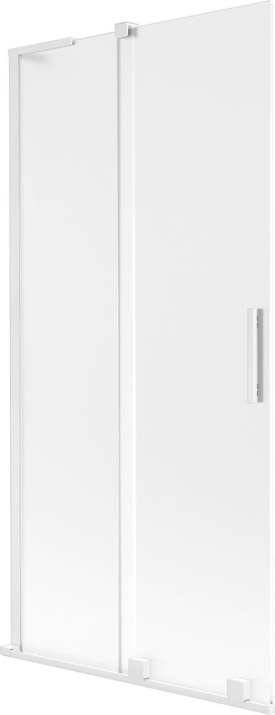 Mexen Velar L badwand 2-delig schuifbaar 90 x 150 cm, ijs, wit - 896-090-003-31-20