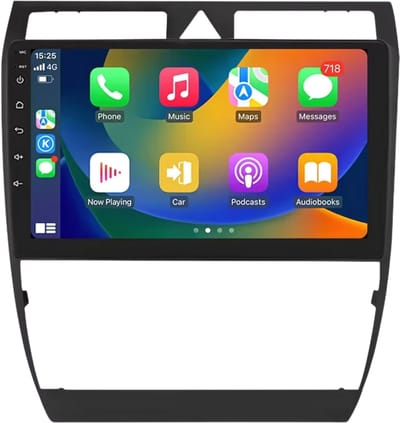 Autoradio met bluetooth - Carplay - Voor Audi A6 C5/ RS6/ S6 (1997-2004) - Geschikt voor Apple en Android - Stereo - Navigatie - Navigatiesysteem auto - 2GB 32GB