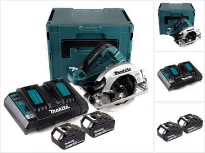 Makita DHS 782 PG2J Accu handcirkelzaag 36V (2x18V) 190 mm borstelloos in Makpac + 2x 6.0 Ah accu + dubbele lader