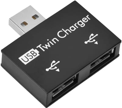 Dailygoody - USB-hub-adapter - 2 poorten - Draagbare data-hub - Klein formaat - USB-splitter - Synchronisatie en opladen - Geschikt voor laptops en de