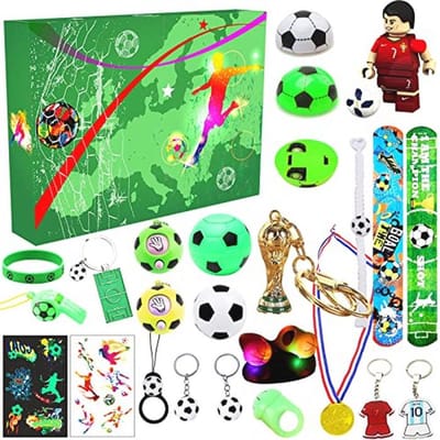 Voetbal Adventskalender 2025 - Kerst Countdown met 24 Dozen voor Kinderen
