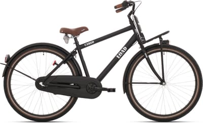 Bikefun Load 24 jongensfiets met 3 versnellingen en remnaaf - mat zwart