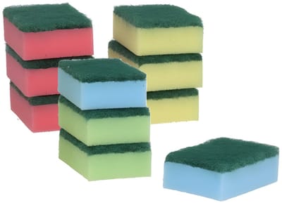 Gerimport Schuur sponzen - 20x - schoonmaak spons - afwas / keuken / huishouden