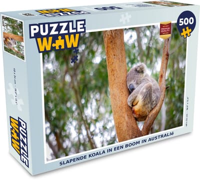 Puzzel Slapende koala in een boom in Australië - Legpuzzel - Puzzel 500 stukjes