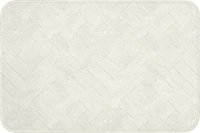 Badmat 90x60 cm - Antislip - Textuur - Abstract - Beige - Badmatten voor badkamer - Badkamermat - Douchemat - Badkamer mat