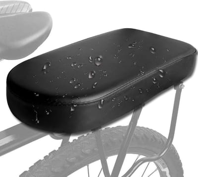 Famanu - Fiets achterzitkussen, dik en zacht, universeel comfortmodel – Zwart