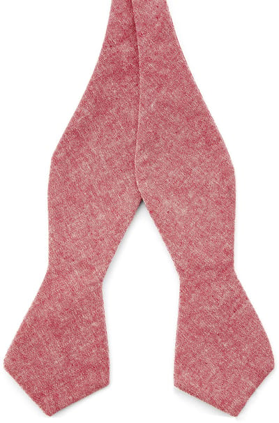 Roze Katoenen Zelfbinder Vlinderdas