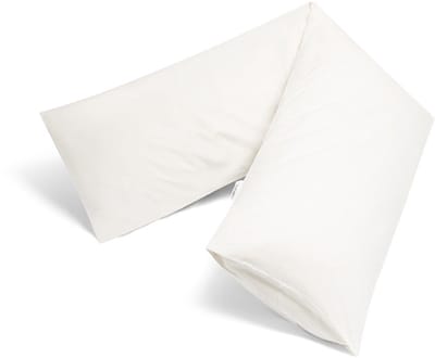 Yumeko kussensloop zijslaper percal katoen wit 37x160 - Bio, eco & fairtrade - 1 stuk