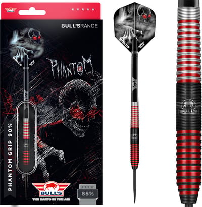Bull's Phantom Grip Red 90% - Dartpijlen - 24 Gram - Goeie grip