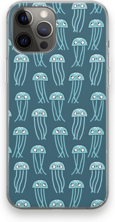Case Company® - Hoesje geschikt voor iPhone 12 Pro Max hoesje - Kwallie - Soft Cover Telefoonhoesje - Bescherming aan alle Kanten en Schermrand