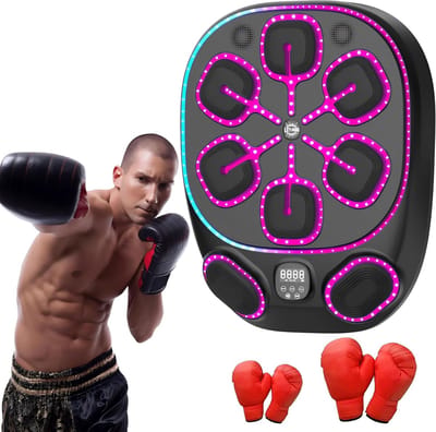 Muziek Boksmachine - Bokstrainer Wandmontage - Thuis Fitness - Groot Impactoppervlak - 60 cm - Zwart