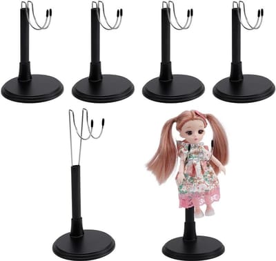 6 hoogteverstelbare U-vormige actiefiguren display stands voor poppen - RVS tentoonstellingsstandaarden - Afneembare houder - 9,9 x 8,8 x 13,5 cm