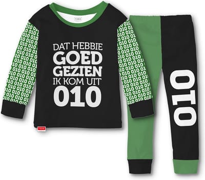 Tukk jammies Rotterdam groen/zwart pyjama mt.176