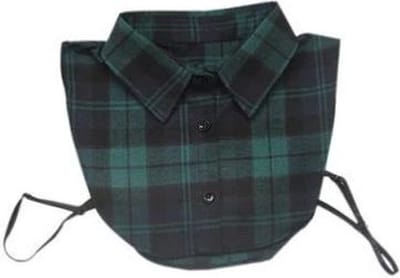 Finnacle - Blousekraag - Dames Groen Geruit - Losse Kraag - Mode Design