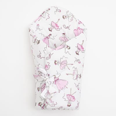 New Baby wikkeldeken Ballerina 75x75 cm - Babydeken