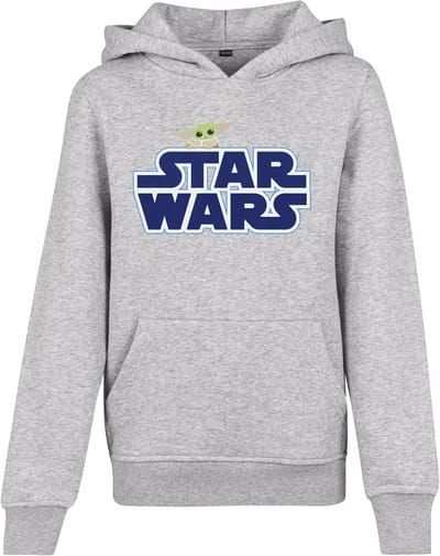 Mister Tee Star Wars - Blue Logo Kinder hoodie/trui - Kids 110 - Grijs
