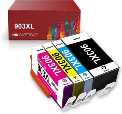 4-pack | Geschikt voor HP 903 / HP 903XL inktcartridges - Geschikt voor HP Officejet 6950 - Officejet Pro 6960 - Officejet Pro 6970