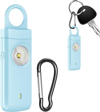 Persoonlijk Alarm - Veiligheidssirene Sleutelhanger - Persoonlijke Veiligheid - 130dB Luide Sirene - 5x2.8x10 cm - Blauw