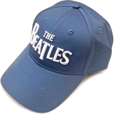 The Beatles - White Drop T Logo Baseball pet - Blauw