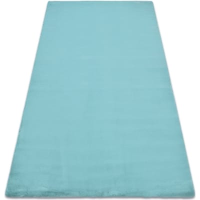 Kleden Rugsx Tapijt BUNNY aqua blauw IMITATIE konijnenvacht 60x100 cm