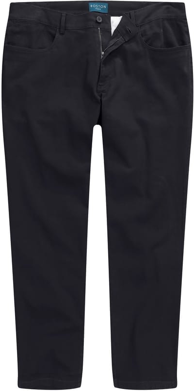Boston Park - Heren - Broek van twill traveller-band 5-pocket regular fit - Donkermarine - Maat 26