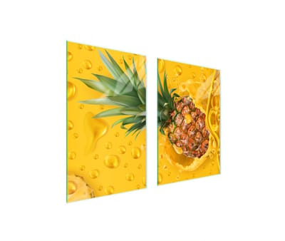 TMK ArtDeko - Serie Ananas - Glazen Beschermer - 65x52 cm - Hardglas