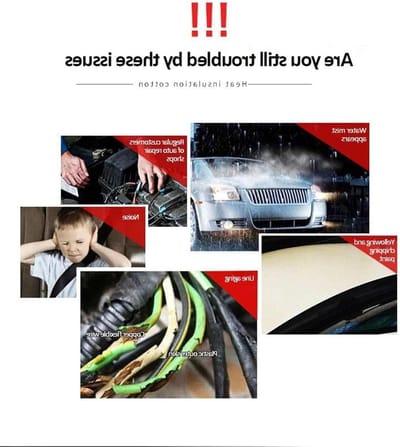 Motorkap Isolatie - Geluidsisolatie Mat - Motor Geluid Dempen - Warmte Werend - Specifieke Pasvorm - Zwart