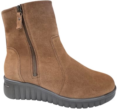 Hartjes Suede Bruine Enkellaarzen Dames - Bruin - 38