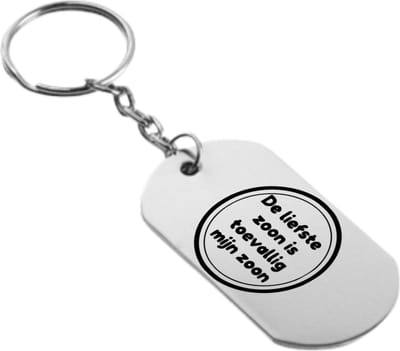 Akyol - De liefste zoon is toevallig mijn zoon sleutelhanger - cadeautje - verrassing - geschenk - familie - kind