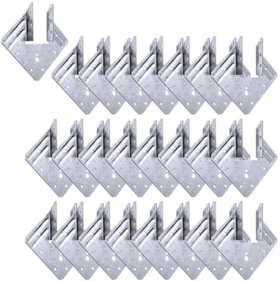 Dailygoods- Connector 18 Gauge - Stalen Beugels - Set van 24 - Hoogwaardige Slagvastheid - Corrosiebestendig - Eenvoudig te Installeren - Constructiebeugels