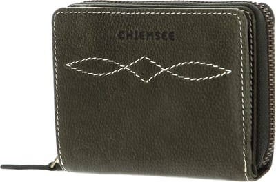 CHIEMSEE Leren Portemonnee Leather Wallet Green Donkergroen