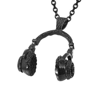 Amanto Ketting Emlyn B - 316L Staal - Koptelefoon - 32x24mm - 60cm