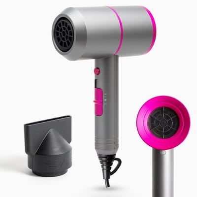 MLN Ionische Haardroger – Krachtige Föhn met Coolshot – 3 Warmtestanden + Diffuser – Zwart