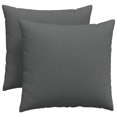 vidaXL - Zitkussens - 2 - st - Stof - Donkergrijs - 45 - x - 45 - cm