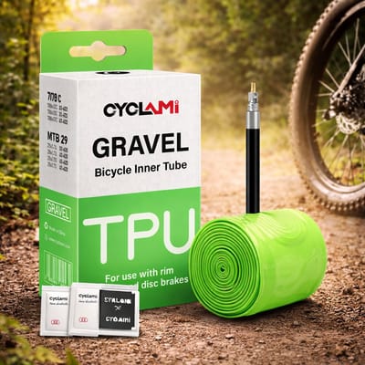 Cyclami Ultralichte TPU Binnenband Gravel 700C 32-47 mm – 46g – 65mm Ventiel – Extra Lekbestendig – Gravel & Race