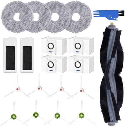 Dailygoods- Accessoireset voor Ecovacs Deebot T20 Omni - Hoofdborstel - Filter - Zijborstels - Dweilen - Stofzuigerzakken - Borstelreinigingsgereedschap - Stofzuigeraccessoires