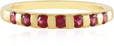 Cavill - Elegante ring - Verguld 925 sterling zilver - Rode spinel ronde stenen 0,451 ct - Spinel sieraden vrouwen ring maat 20