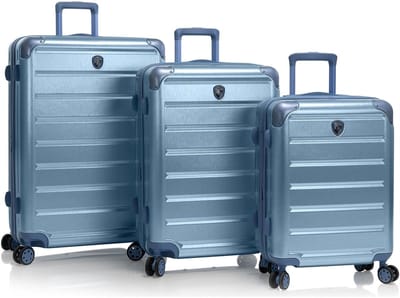 Heys Alumix 4 wielen Kofferset 3-delig met uitbreidingsplooi - Harde bagage - TSA slot - icy blue