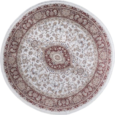 Muratap Star rond klassiek oosters vloerkleed wasbaar rood- 160 cm rond