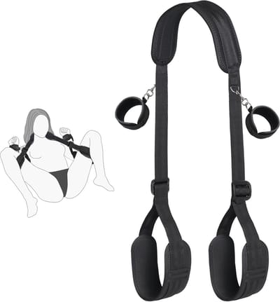 Oneay BDSM Bondage Set voor Stellen - Bedbevestigingsset met Handboeien en Beenbanden - Verstelbaar SM Speelgoed voor Beginners - Zwart