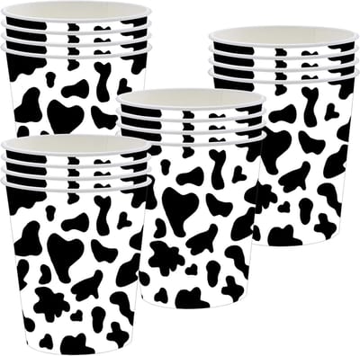 Jungle Safari Dieren Feest Bekers voor Kinderen, Cow Print Papieren Bekers, Jungle Thema Tafelgerei en Decoraties voor Reptielen Feestjes