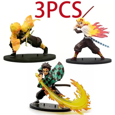 2026 Demon Slayer Anime Model Tanjirou Agatsuma Zenitsu Kyoujurou Anime PVC Figuur Actie Model collectie Speelgoed voor Kinderen Cadeau